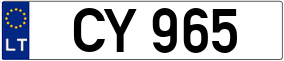 Trailer License Plate